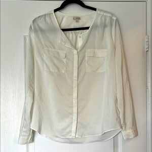 GAP White Button-Down Blouse